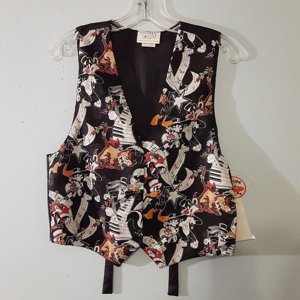 Vintage 90s Looney Tunes Character Vest One Size Deadstock